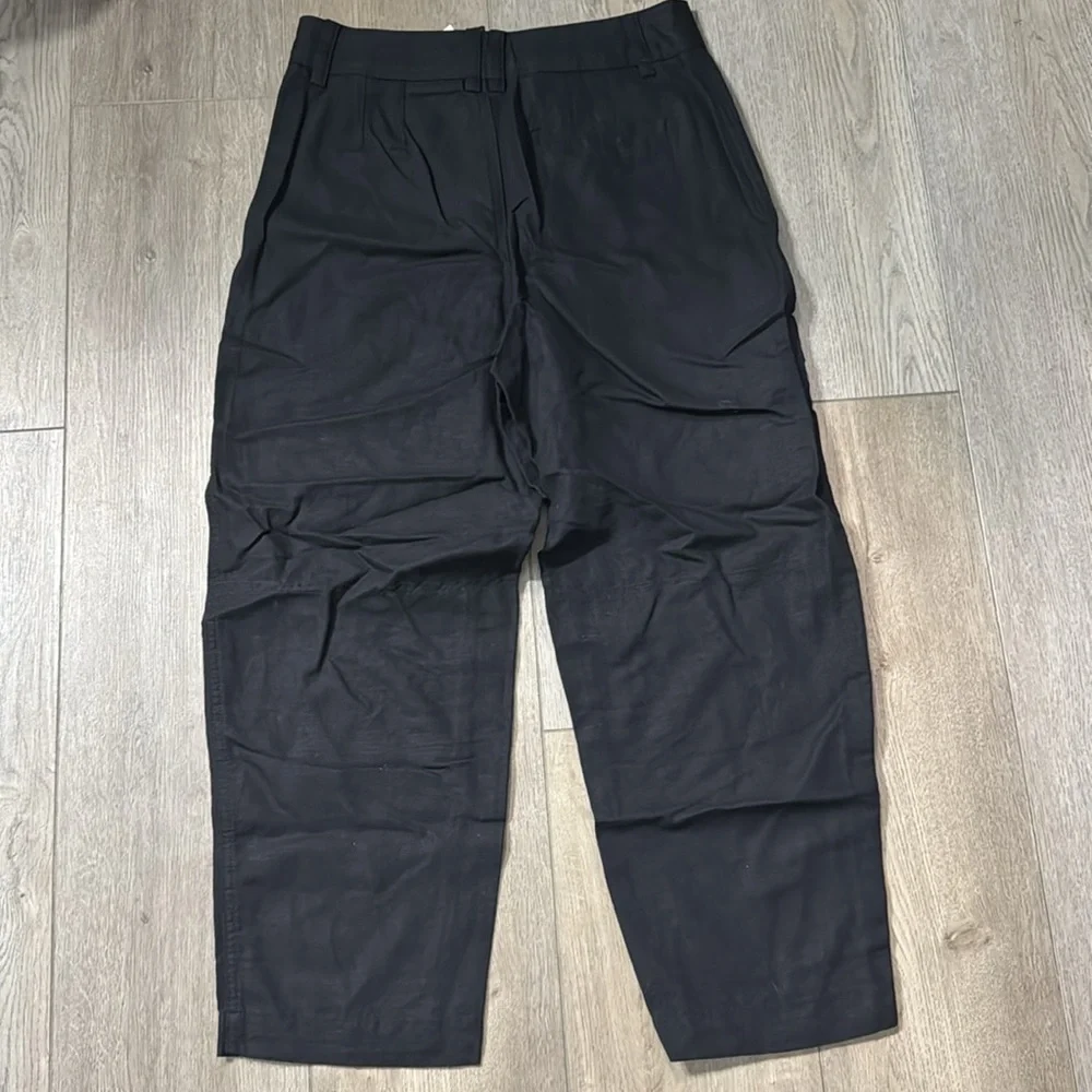 NWT! Banana Republic Black Mya Cotton-Linen Cargo Pant - Multiple Sizes🖤 882900